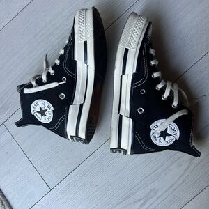 Converse Chuck 7 Plus Black Platform High-Tops Size Women 8